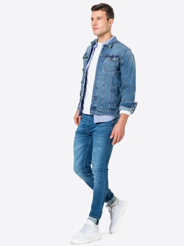 BLEND Regular fit Between-Season Jacket 'Naril' in Blue