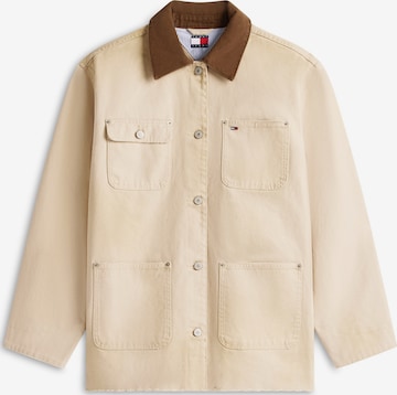 Tommy JeansPrijelazna jakna - bež boja: prednji dio