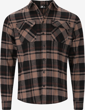 Whistler Regular fit Athletic Button Up Shirt in Brown: front