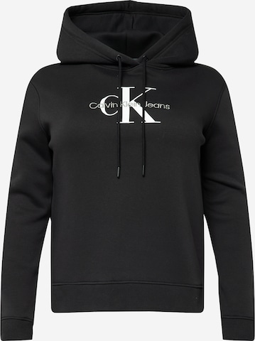 Calvin Klein Jeans Curve Sweatshirt in Zwart: voorkant