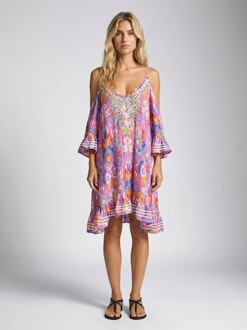 Abito 'Robe Courte Birds' di Miss June in rosa: frontale