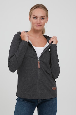 Oxmo Zip-Up Hoodie 'WANDA' in Grey: front