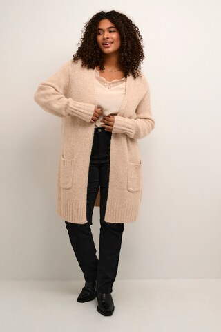 KAFFE CURVE Strickjacke 'Lioma' in Beige