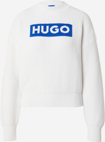 HUGO Sweater Sloger in White ABOUT YOU