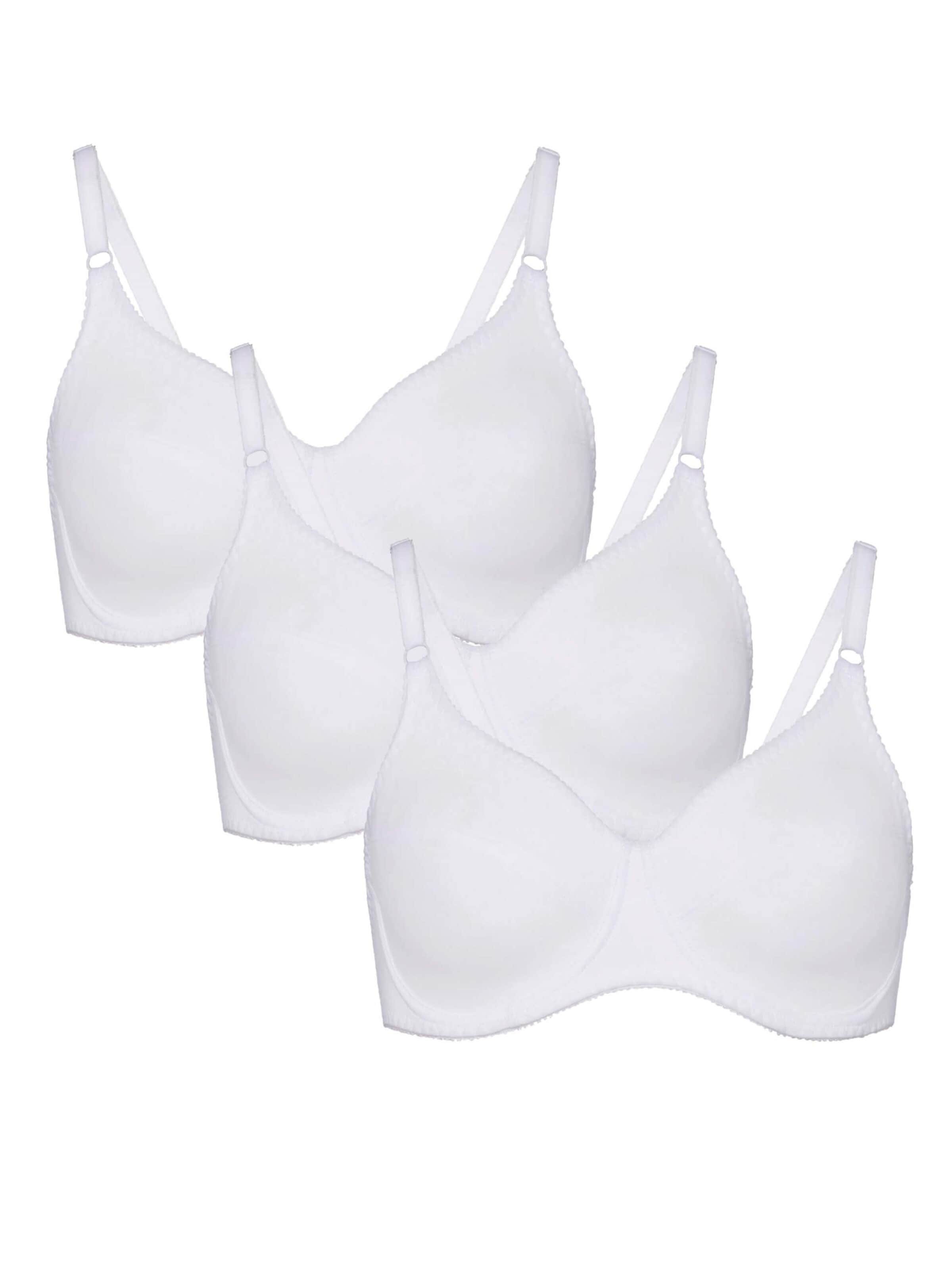 BeeDees Bra 'Bügel-BH Rock'n'Roll W (3-er Pack) im Dreierpack, aus 100% Baumwolle, mit Bügel für Komfort und Halt' in White: front