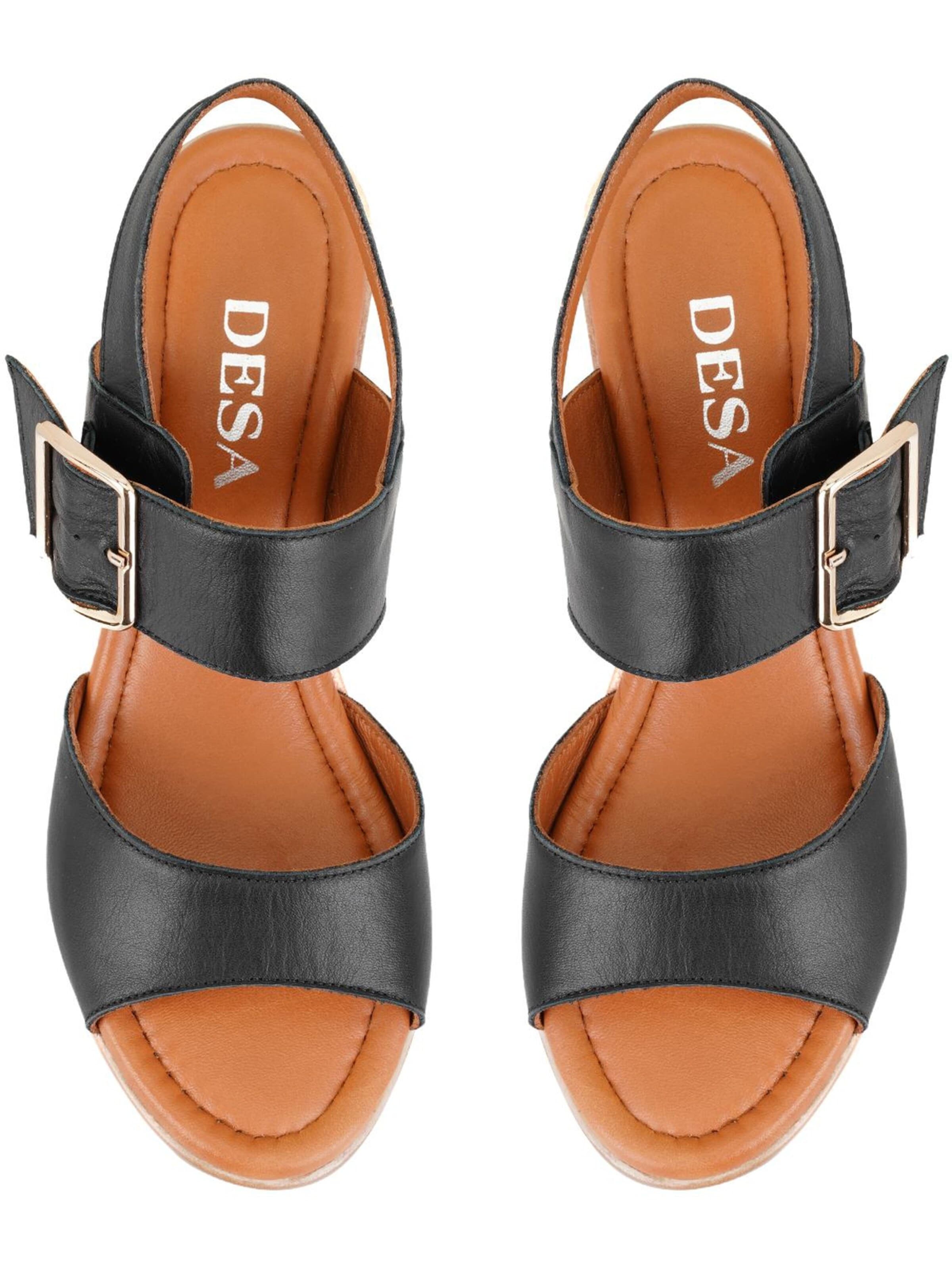 Desa T-Bar Sandals 'Sandalen' in Black