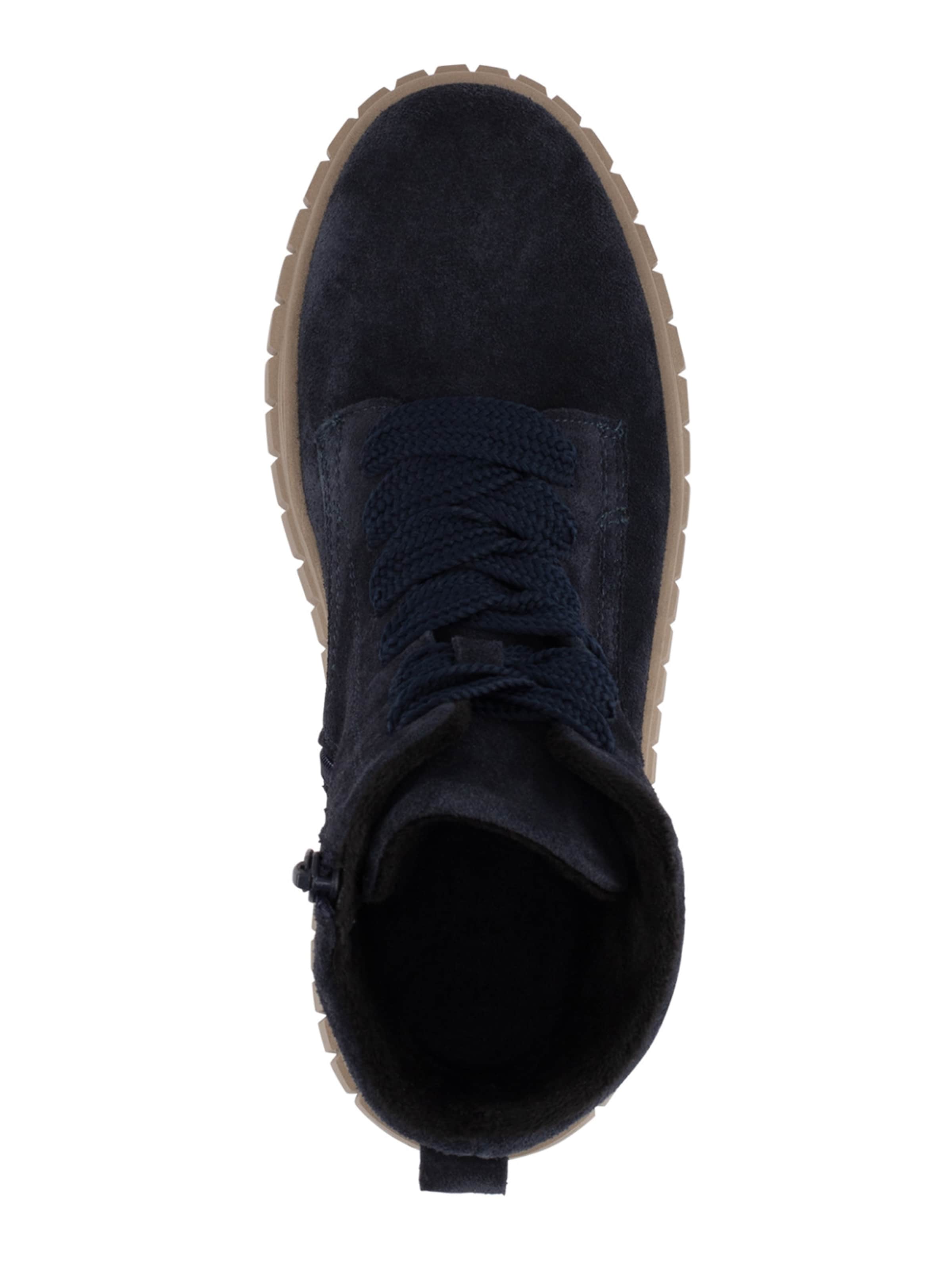 Tamaris Lace-Up Ankle Boots in Blue