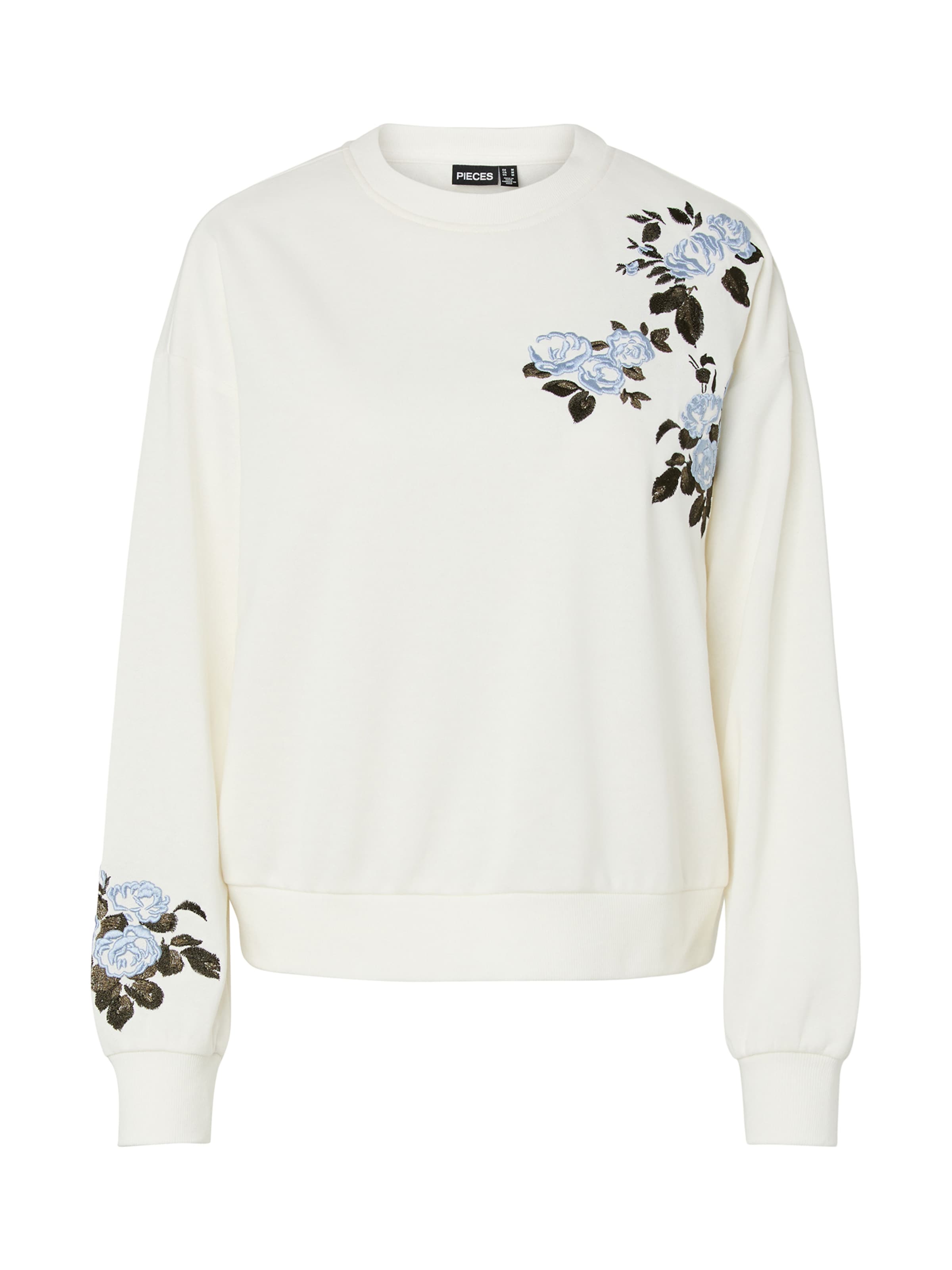 PIECES - Sudadera 'PCAFLOW' en blanco: frente