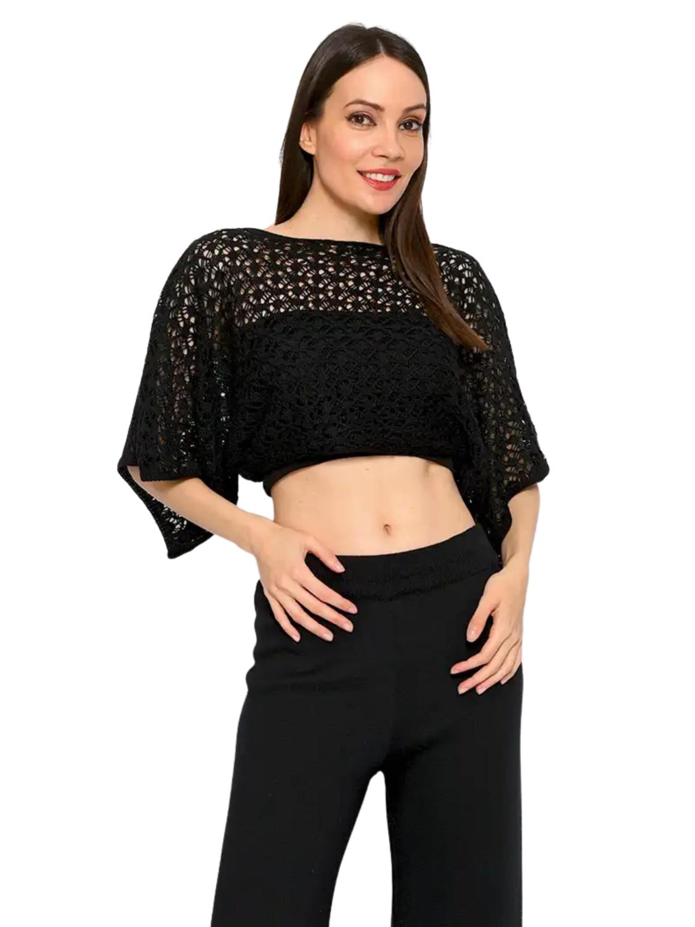 Süel knitwear - Top de punto 'Spider' en negro