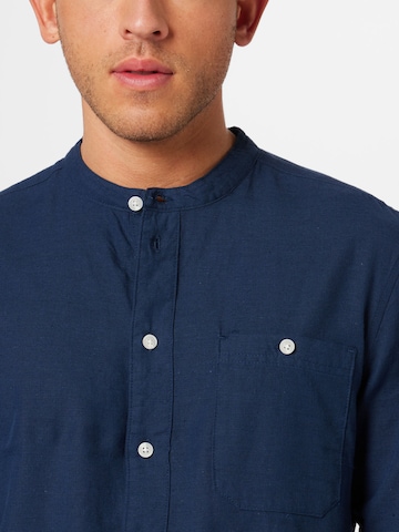 BLEND Slim fit Button Up Shirt 'SEA' in Blue