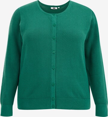 WE Fashion Knit Cardigan in Green: front