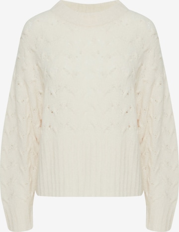 PULZ Jeans Sweater 'ASTRID' in White: front