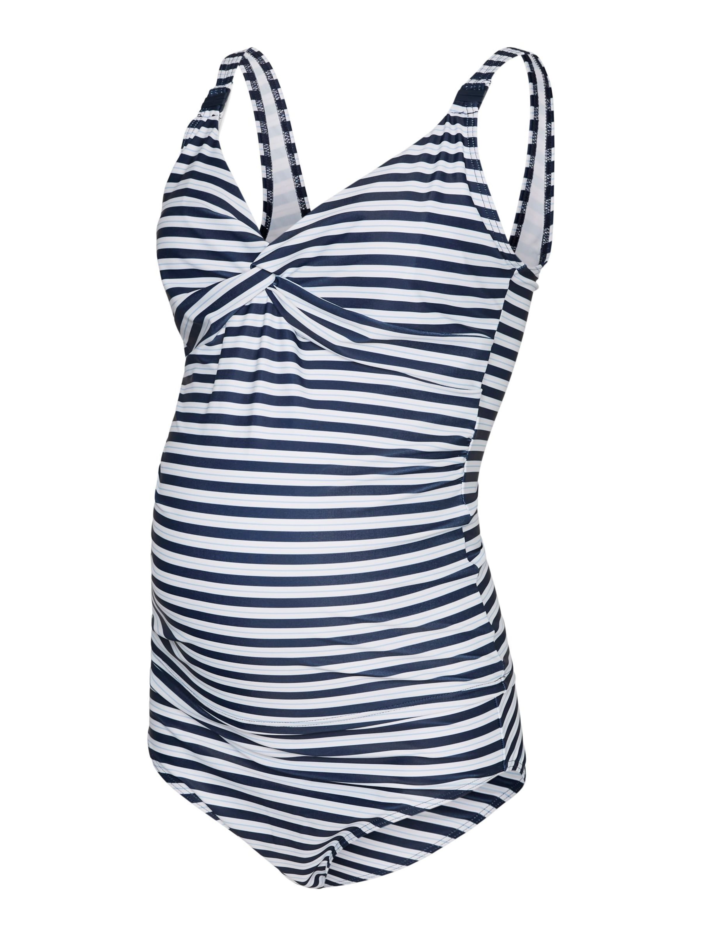MAMALICIOUS Bustier Tankini 'Louisa' in Blauw: voorkant