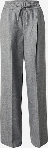 pilka BOGNER Plačios klešnės Klostuotos kelnės 'ELLA-1': priekis