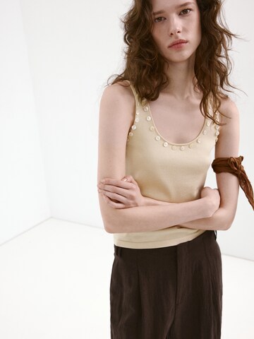 MANGO Neuletoppi 'NAQUI' värissä beige: etupuoli