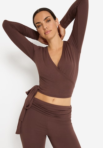 LSCN by LASCANA Shirt in Bruin: voorkant