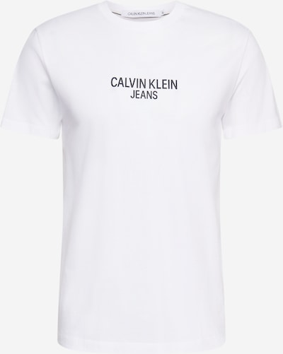 Tricou Calvin Klein Jeans pe negru / alb, Vizualizare produs
