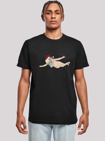 F4NT4STIC T-Shirt 'Rick and Morty Dead Space Santa' in Schwarz: predná strana