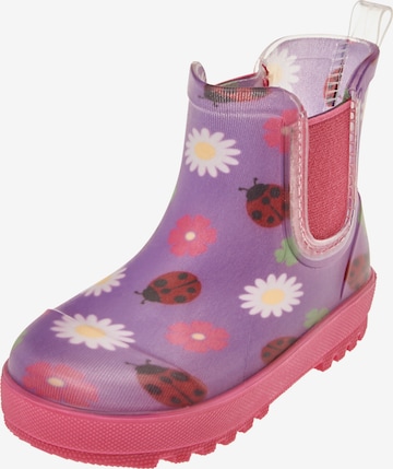 PLAYSHOES Kumisaappaat 'Marienkäfer' värissä lila: etupuoli