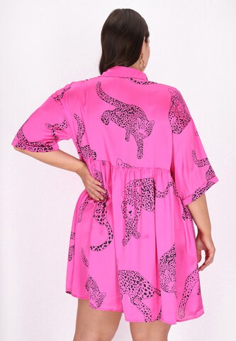 faina - Vestido camisero en rosa
