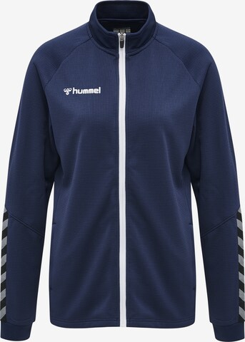 Hummel Trainingsjack in Blauw: voorkant