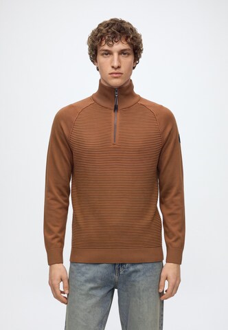 TOM TAILOR Sweater in Brown: front