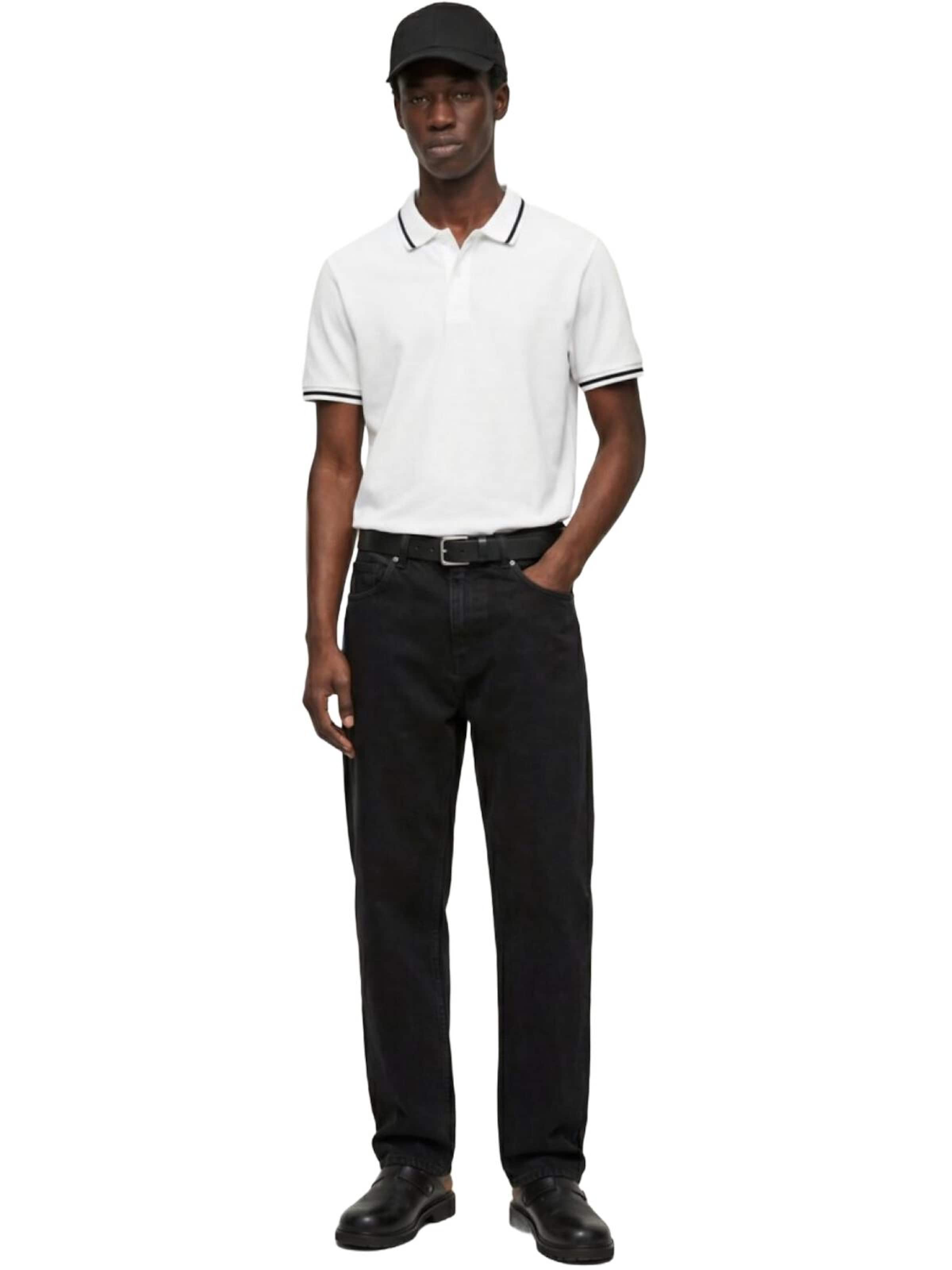LTB Jeans Shirt 'LTB Jeans Herren-Polohemd mit Knöpfen' in White: front