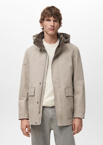 MANGO MAN Between-Seasons Parka 'Marcus' in Beige: front