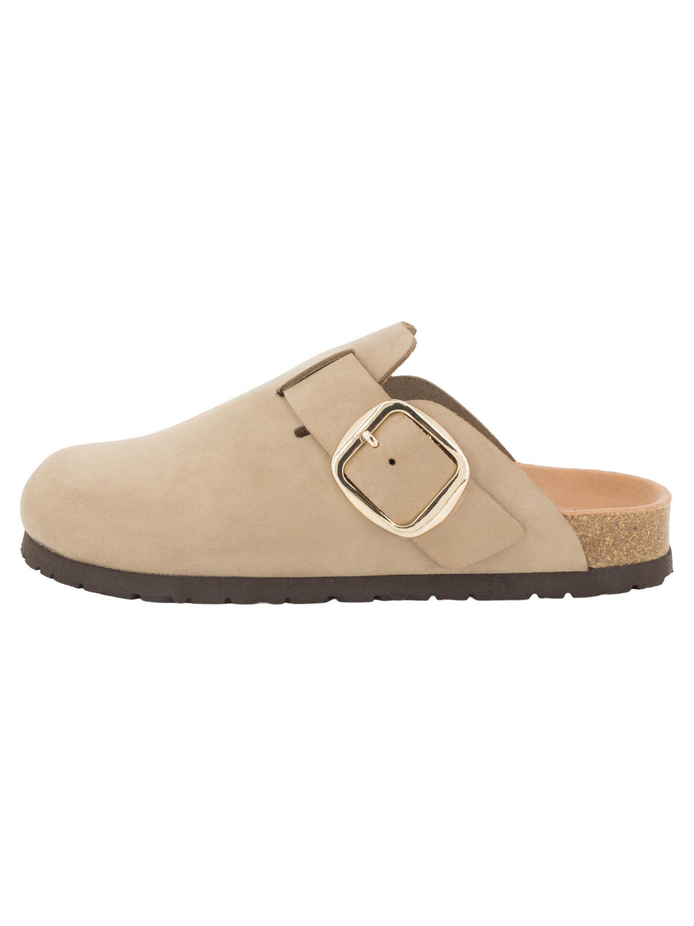 Piece Of Mind Clogs 'Comfort' in Beige: front