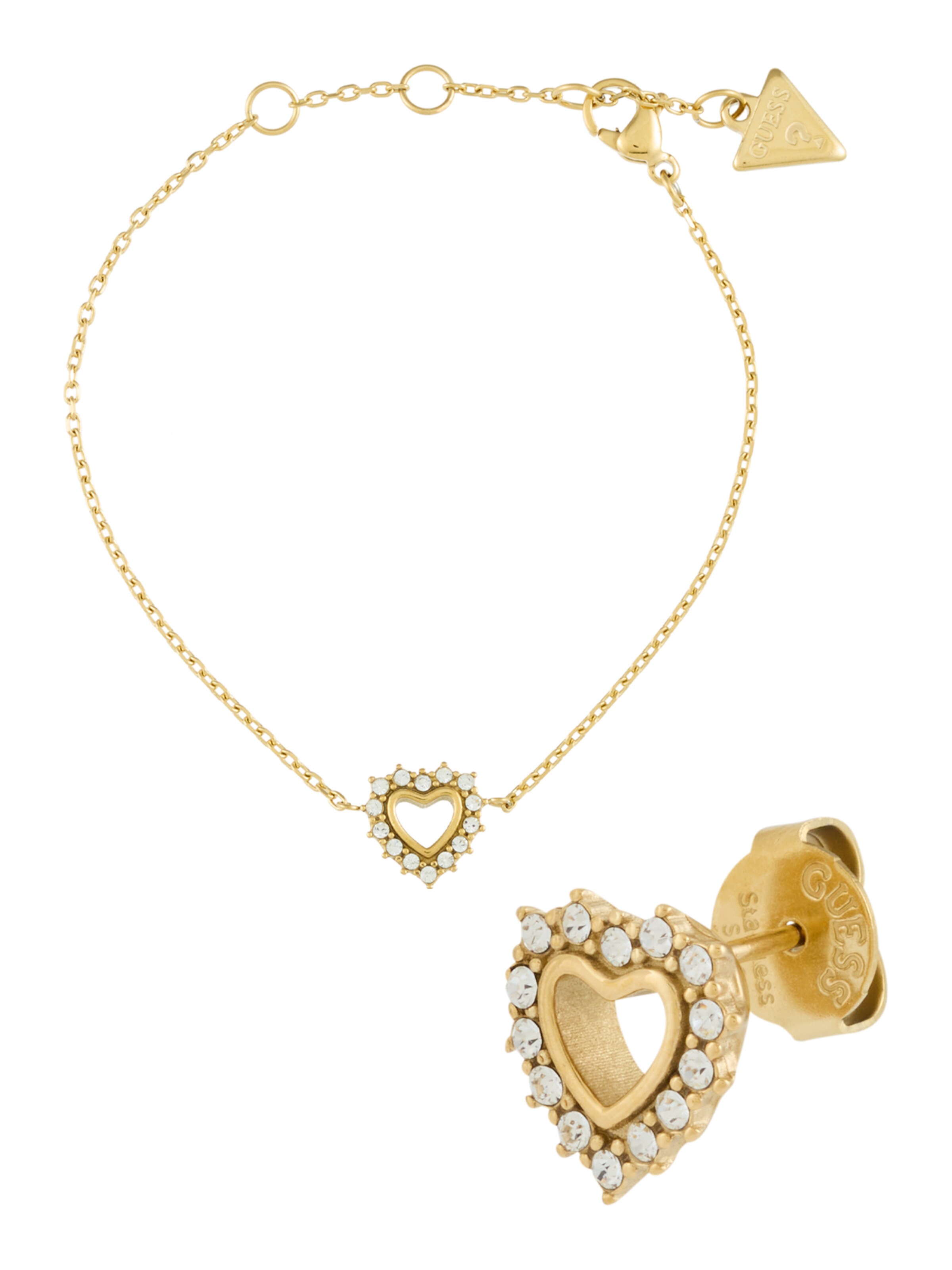 GUESS - Pendientes 'Iconique' en amarillo