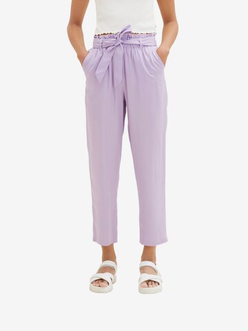 TOM TAILOR DENIM Regular Trousers in Purple