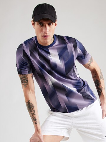 EA7 Emporio Armani Функциональная футболка в Лиловый: спереди
