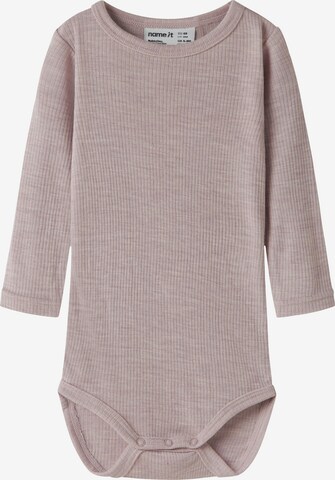 Barboteuse / body 'NBNWAX' NAME IT en violet : devant