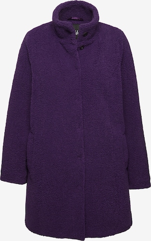 Ulla Popken Wintermantel in Lila: voorkant