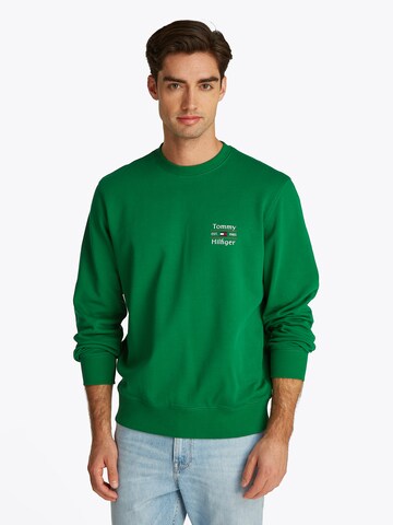 TOMMY HILFIGER Mikina – zelená: přední strana