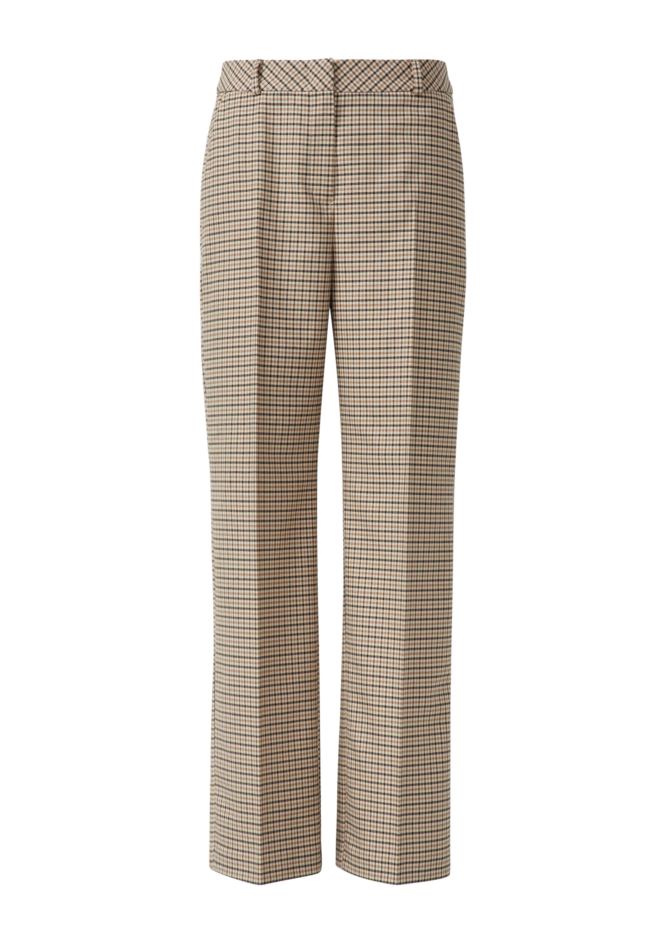 COMMA Štandardný strih Nohavice s pukmi - Béžová: predná strana