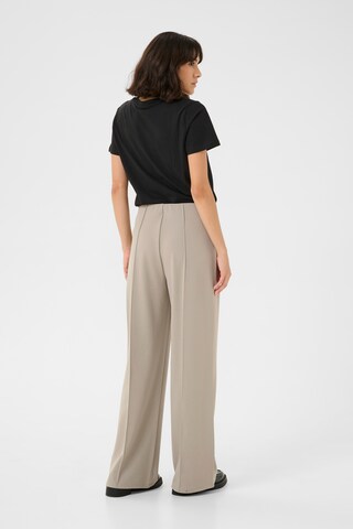 Kaffe Wide leg Broek 'Thea' in Grijs