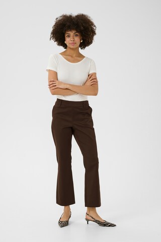 CULTURE Boot cut Trousers 'Caya' in Brown