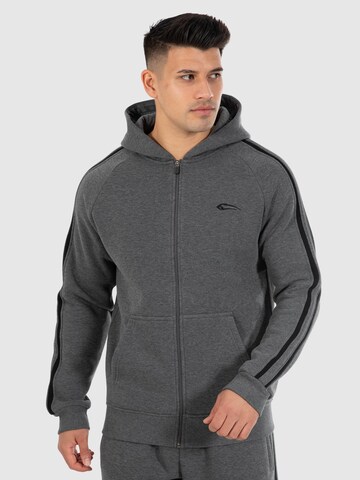 Veste de survêtement Smilodox en gris : devant