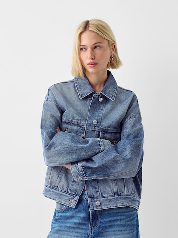 Bershka Between-Season Jacket in Blue: front