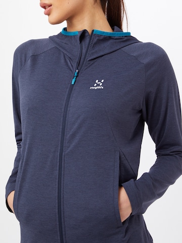 Haglöfs Athletic Zip-Up Hoodie 'Mirre' in Blue