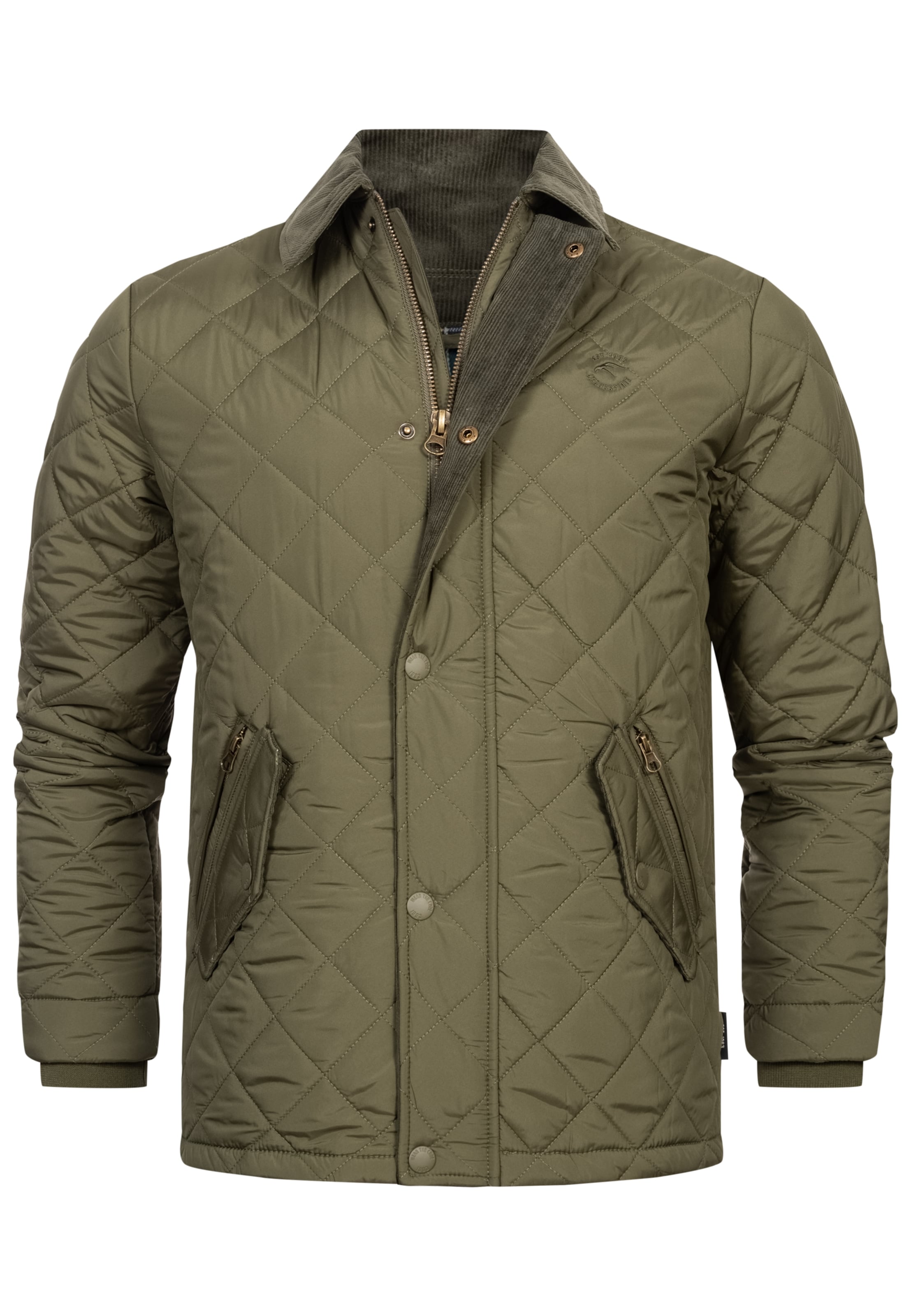 INDICODE JEANS Winter Jacket ' ldos ' in Green: front