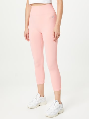 Skinny Pantalon de sport 'CASARANO' FILA en rose : devant