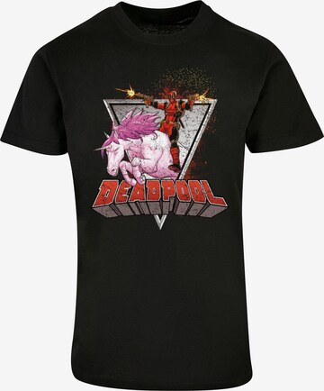 T-Shirt 'Deadpool - Rides a Unicorn' ABSOLUTE CULT en noir : devant