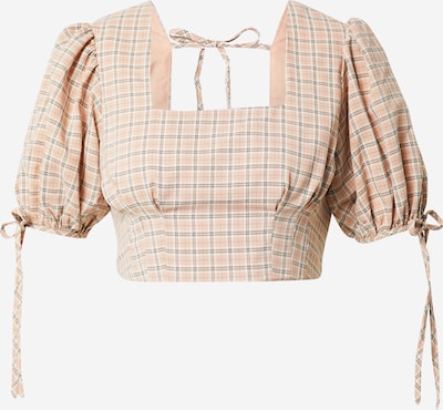 Bluză 'LESINA' Fashion Union pe gri închis / portocaliu piersică, Vizualizare produs