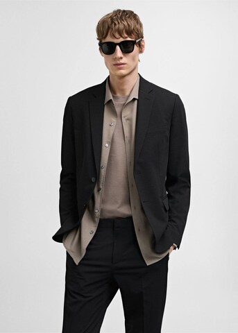 MANGO MAN Slim Fit Business pikkutakki 'Paris' värissä musta: etupuoli