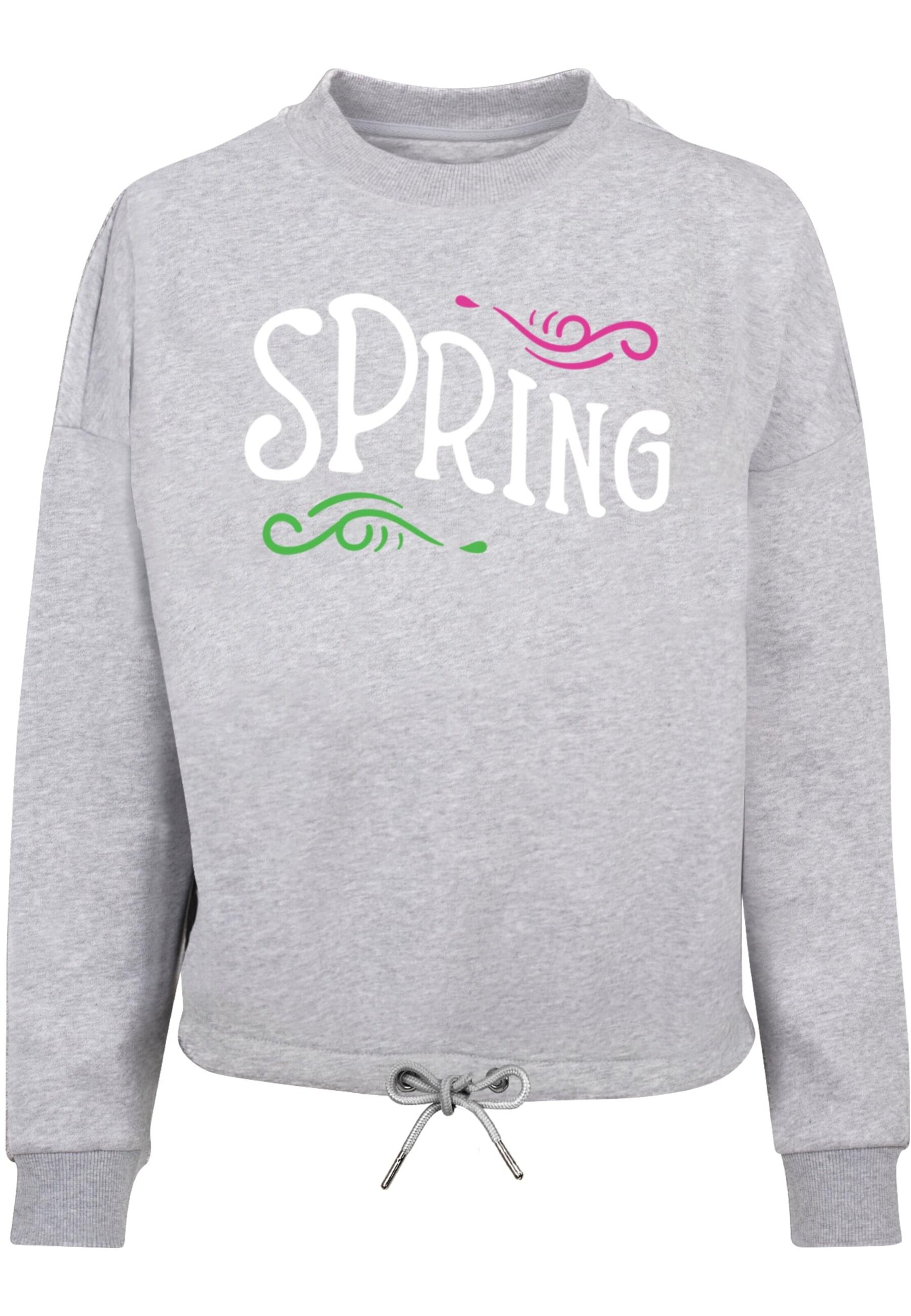 Merchcode Sweatshirt 'Spring' in Grijs: voorkant