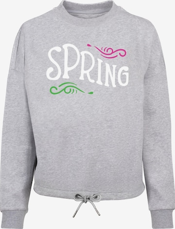 Merchcode Sweatshirt 'Spring' in Grey: front