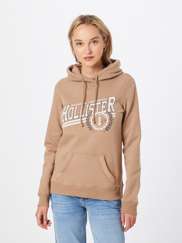HOLLISTER Sweatshirt in Braun: Vorderseite