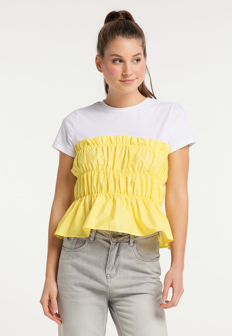 Women Clothing MYMO T-shirts Yellow